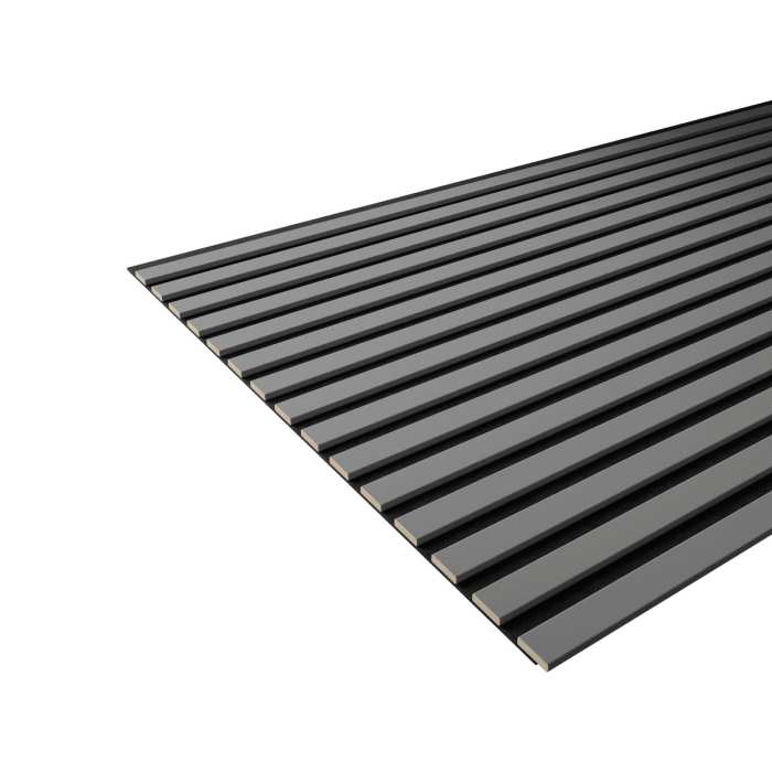 Акустическая панель Artiva FLEX AFL017 Темно-серый 1200×600 мм рейка 25х6 мм №2