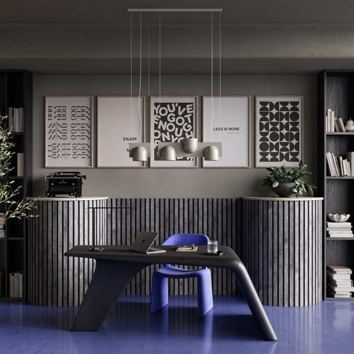 Акустическая панель Artiva FLEX AFL020 Бетон 1200×600 мм рейка 40х6 мм №4