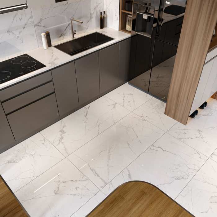 Керамогранит Buono Ceramica Marble M4400P Statuario Alba Glossy №4
