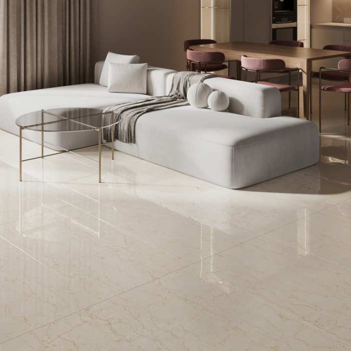 Керамогранит Buono Ceramica Marble M4407P Avorio Beige Glossy