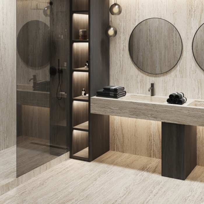 Керамогранит Buono Ceramica Stones S4442M Travertino Beige Matt