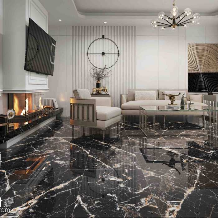 Керамогранит NT Ceramic Marmo NTT99529P Black Lamos High Gloss