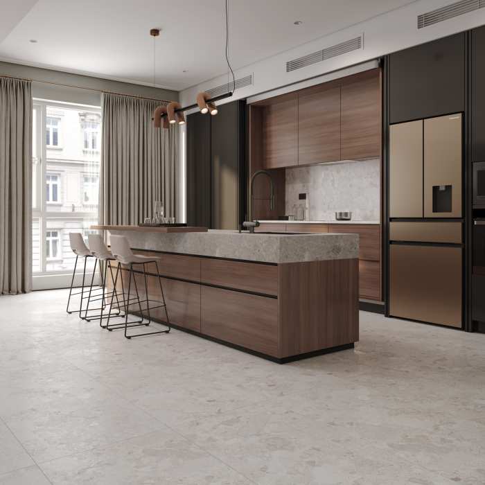 Керамогранит NT Ceramic NTTVL99847D Terrazzo White Creative 4D