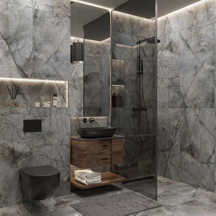 Изображение Керамогранит Primavera Fiji Grey Lapato Carving 60x120см (LC210)