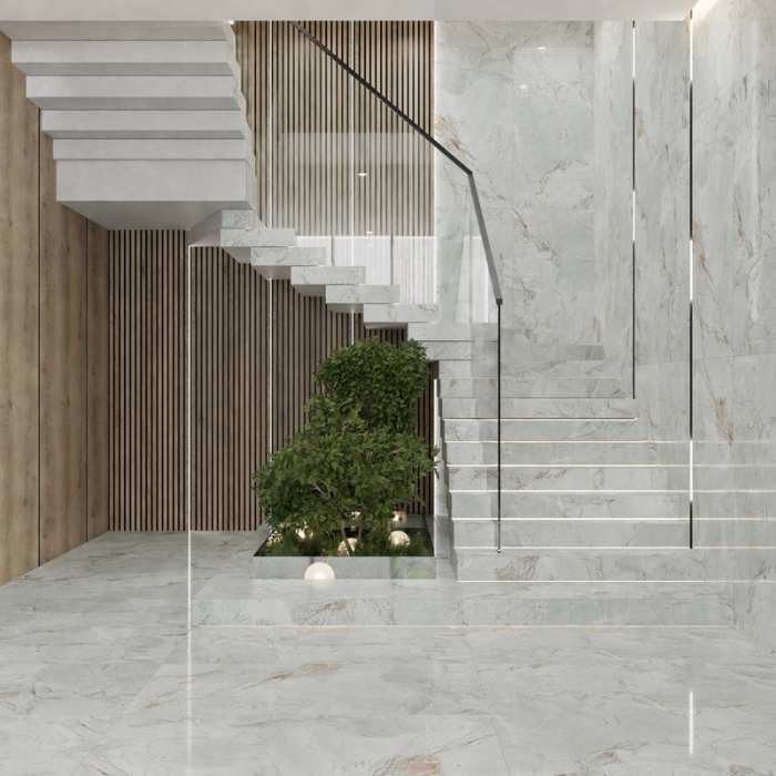 Керамогранит Primavera States White Lapato Carving 60х120см (LC211)