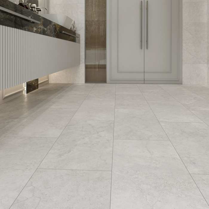 Кварцвиниловая SPC плитка NT Ceramic Betone Stone SP55104ST Stone Marfil Bianco №3