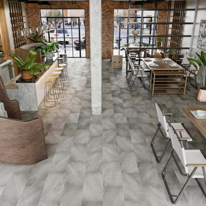 Кварцвиниловая SPC плитка NT Ceramic Betone Stone SP55106ST Stone Slate Brown