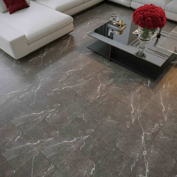 Кварцвиниловая SPC плитка NT Ceramic Betone Stone SP55110ST Stone Pietra Brown №3