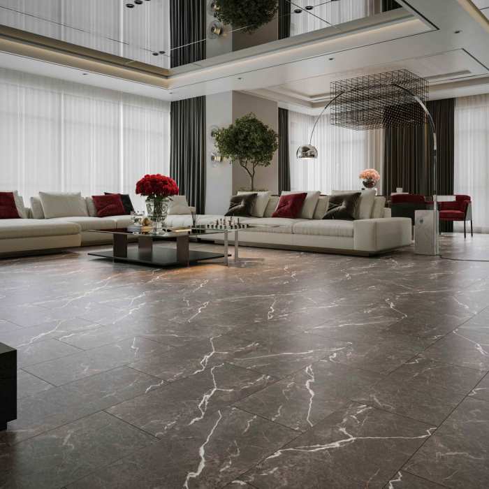 Кварцвиниловая SPC плитка NT Ceramic Betone Stone SP55110ST Stone Pietra Brown
