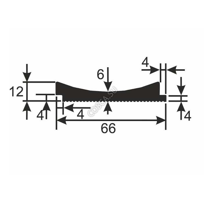 Рейка Cosca RX006, 62x12x2800 мм №3