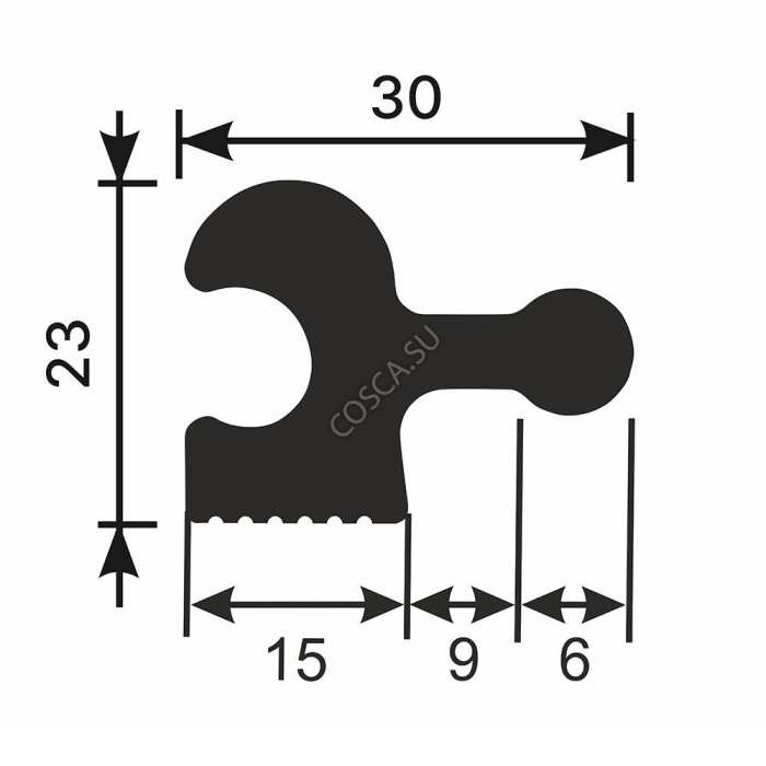 Рейка Cosca RX007, 30x23x2800 мм №3