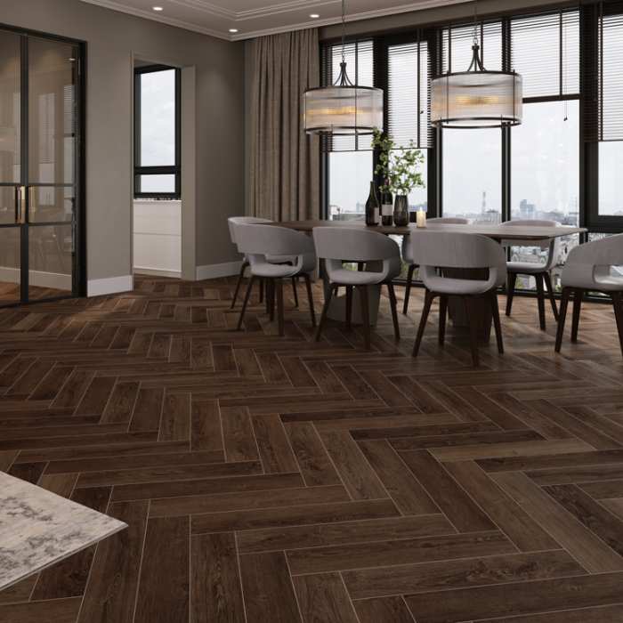 SPC ламинат CronaFloor Herringbone Дуб Тулуза №2