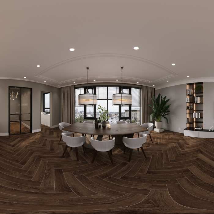 SPC ламинат CronaFloor Herringbone Дуб Тулуза №9