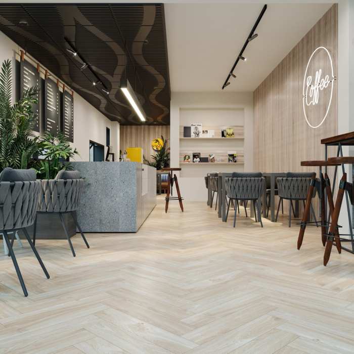 SPC ламинат CronaFloor Herringbone Дуб Ницца №2