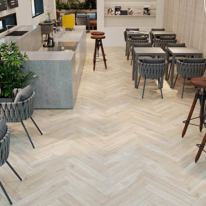 SPC ламинат CronaFloor Herringbone Дуб Ницца №3