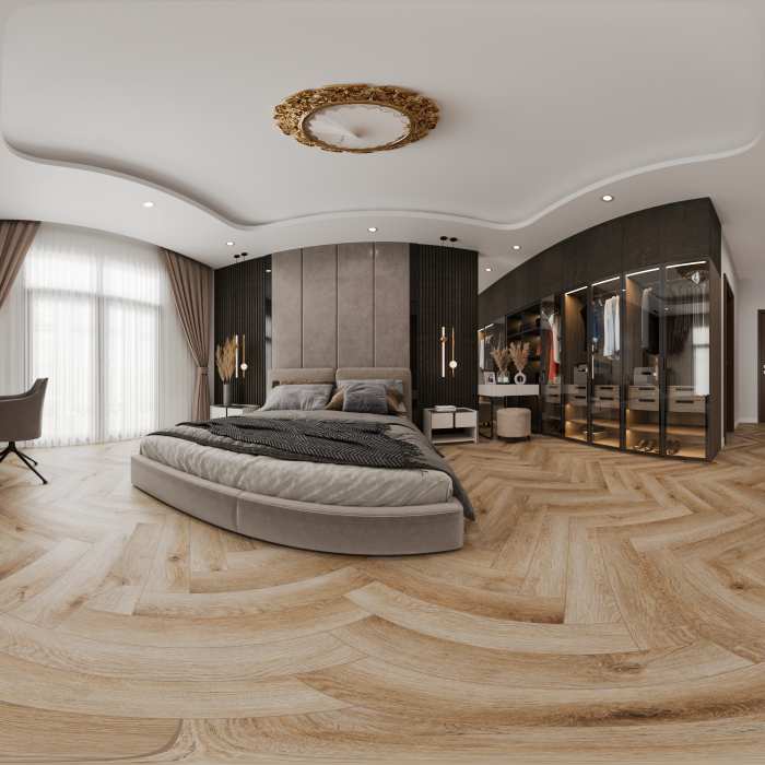 SPC ламинат CronaFloor Herringbone Дуб Монпелье №8