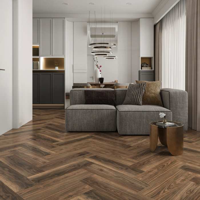 SPC ламинат CronaFloor Herringbone Дуб Ле-Ман №6