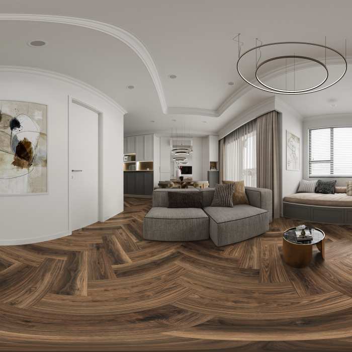 SPC ламинат CronaFloor Herringbone Дуб Ле-Ман №3