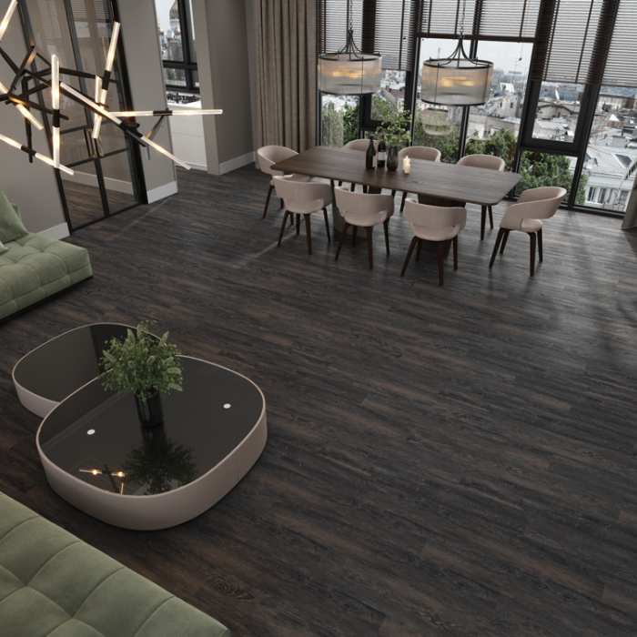 SPC ламинат CronaFloor Nano Дуб Мореный №3