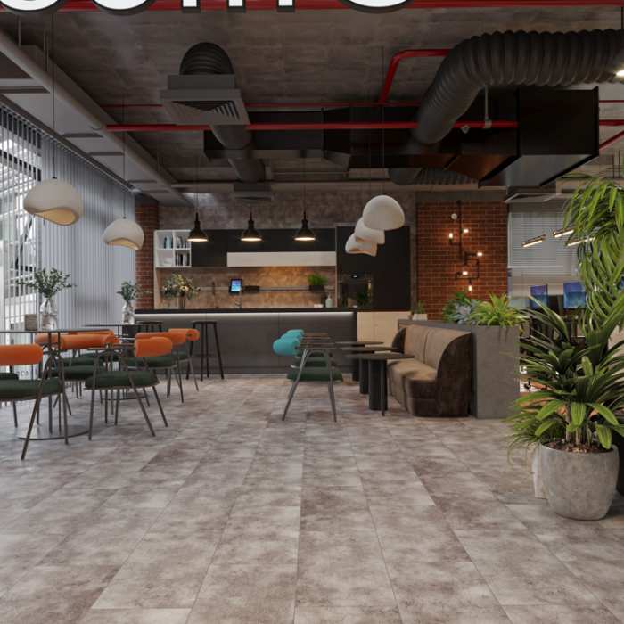 SPC ламинат CronaFloor Stone Торнадо Дымчатый №2