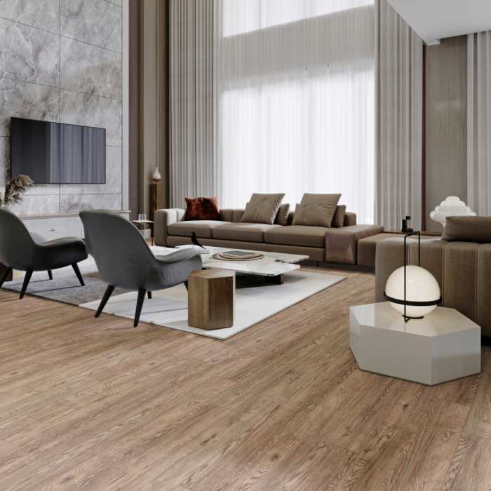 Виниловый SPC ламинат CronaFloor Grand Sequoia Дуб Золотистый