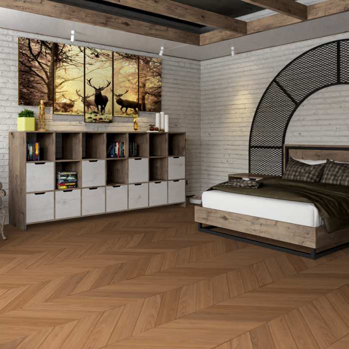 Кварцвиниловая плитка Damy Floor Chevron LVT Блуа DF08-Ch-LVT №9