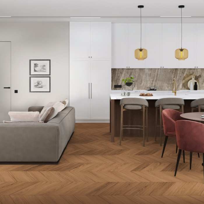 Кварцвиниловая плитка Damy Floor Chevron LVT Блуа DF08-Ch-LVT №8