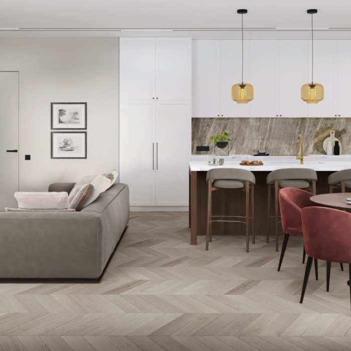 Кварцвиниловая плитка Damy Floor Chevron LVT Пале-Рояль DF02-Ch-LVT №3