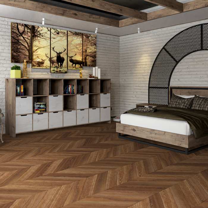 Кварцвиниловая плитка Damy Floor Chevron LVT Шайо DF07-Ch-LVT №4