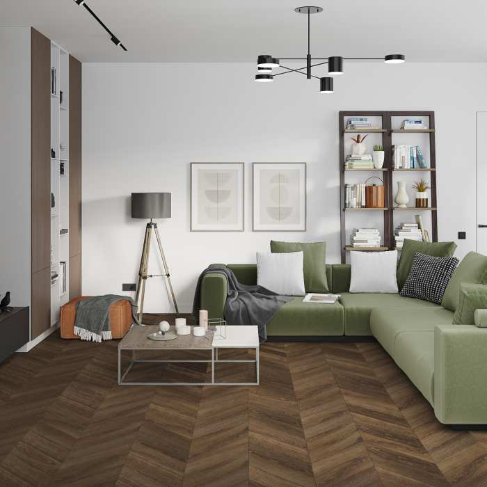 Кварцвиниловая плитка Damy Floor Chevron LVT Шайо DF07-Ch-LVT №9