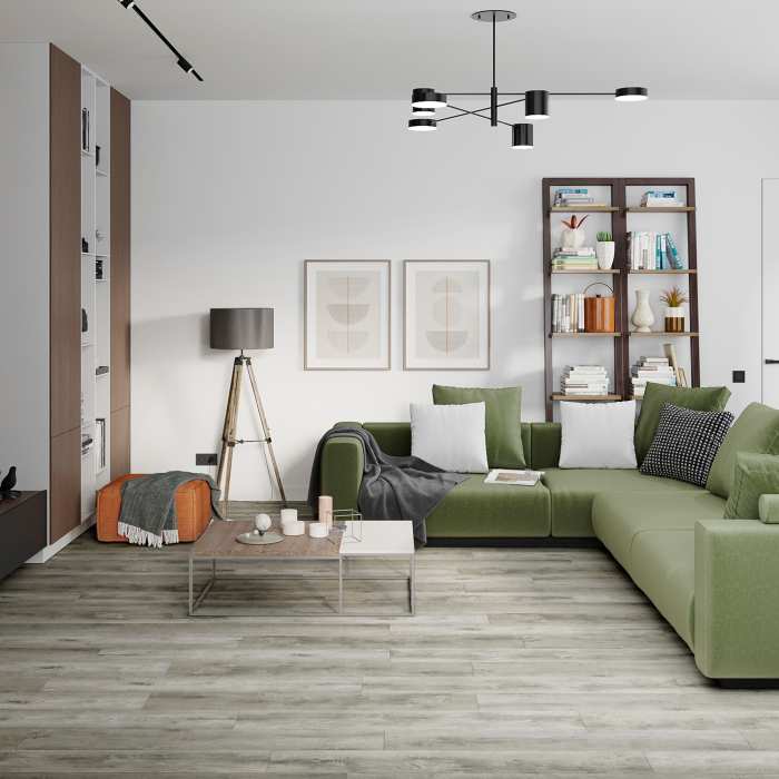 Кварцвиниловая плитка Damy Floor Family LVT Дуб Рустикальный Серый TCM369-28-LVT №15