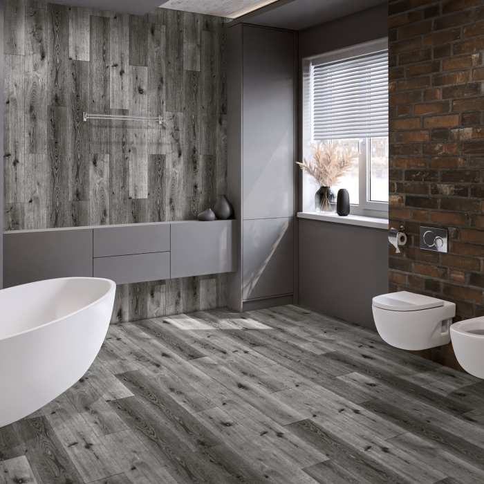 Кварцвиниловая плитка Damy Floor Family LVT Дуб Сильвер T7020-23-LVT №5