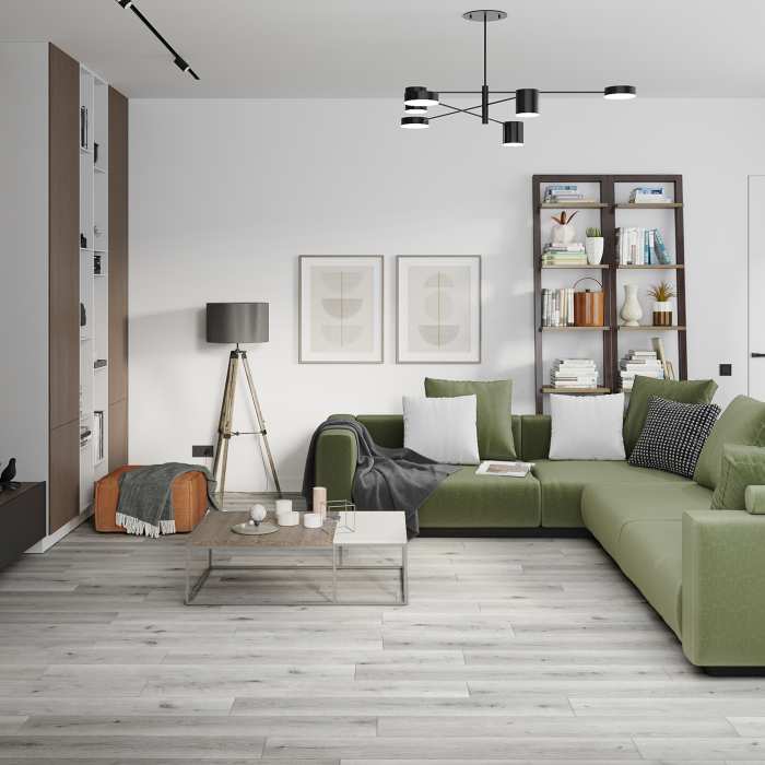 Кварцвиниловая плитка Damy Floor Family LVT Дуб Классический Серый T7020-2-LVT №5
