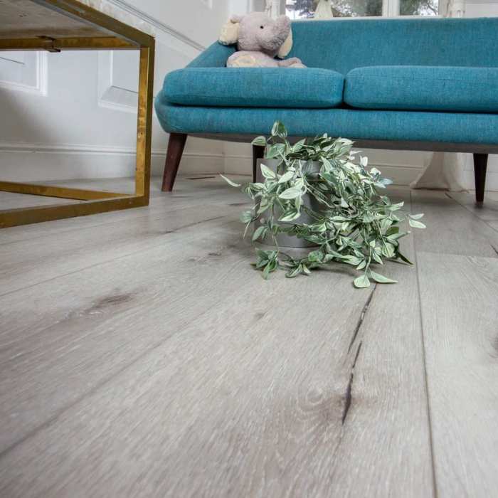 Кварцвиниловая плитка Damy Floor Family LVT Дуб Классический Серый T7020-2-LVT №15