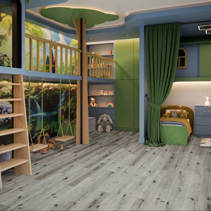 Кварцвиниловая плитка Damy Floor Family LVT Дуб Классический Серый T7020-2-LVT №9