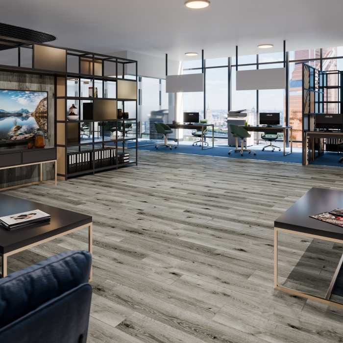 Кварцвиниловая плитка Damy Floor Family LVT Дуб Состаренный Серый T7020-5D №6