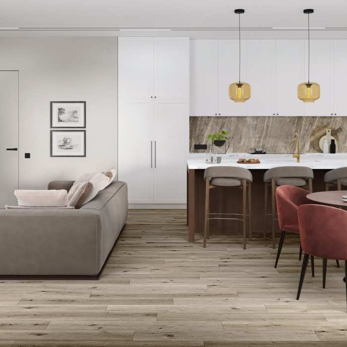 Кварцвиниловая плитка Damy Floor Family LVT Дуб Лофт 1508-1-LVT №5
