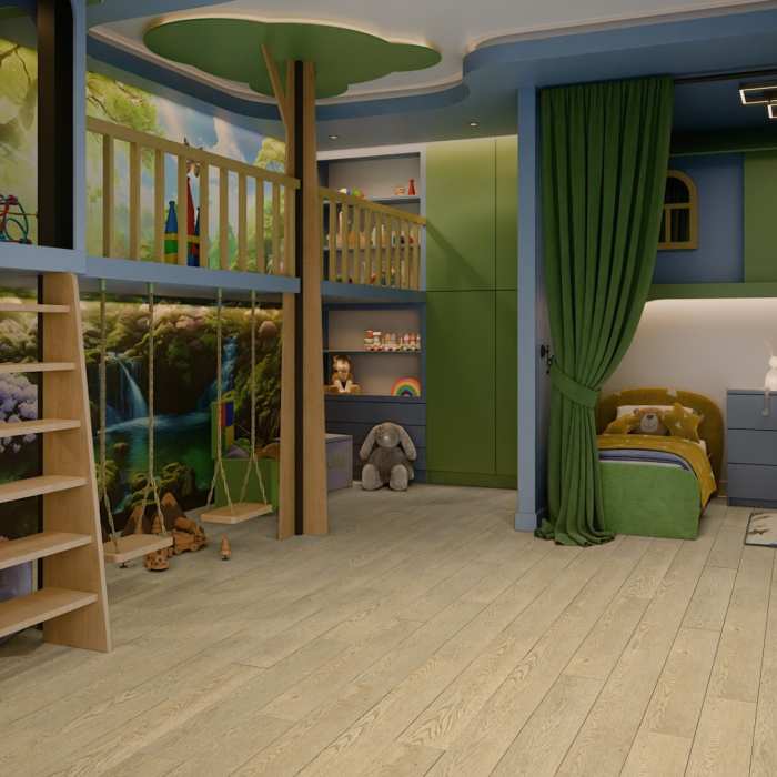 Кварцевый SPC ламинат Damy Floor Family Дуб Латте 0030-2 №2