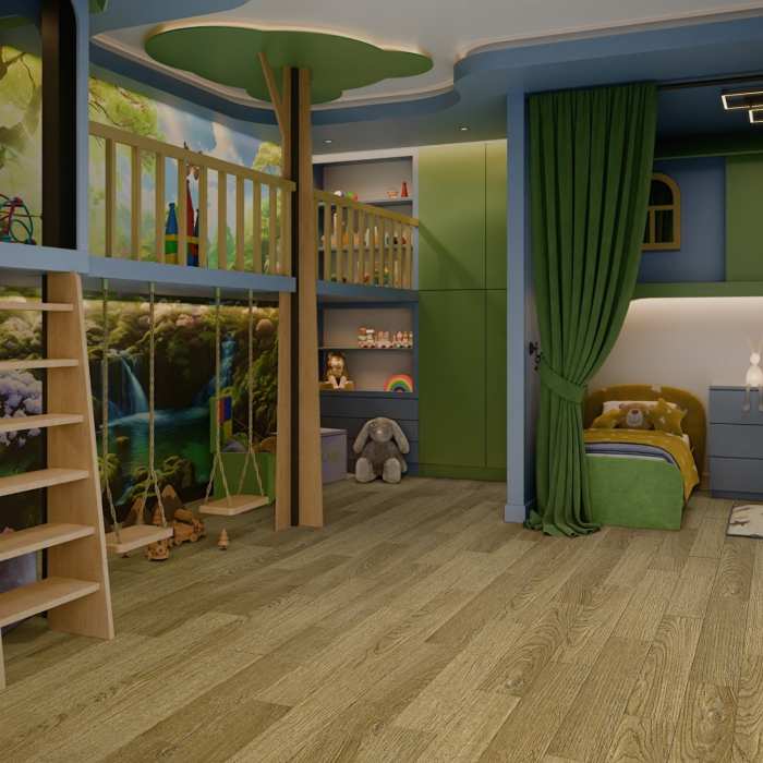Кварцевый SPC ламинат Damy Floor Family Дуб Золотой 190902EL-07F №4