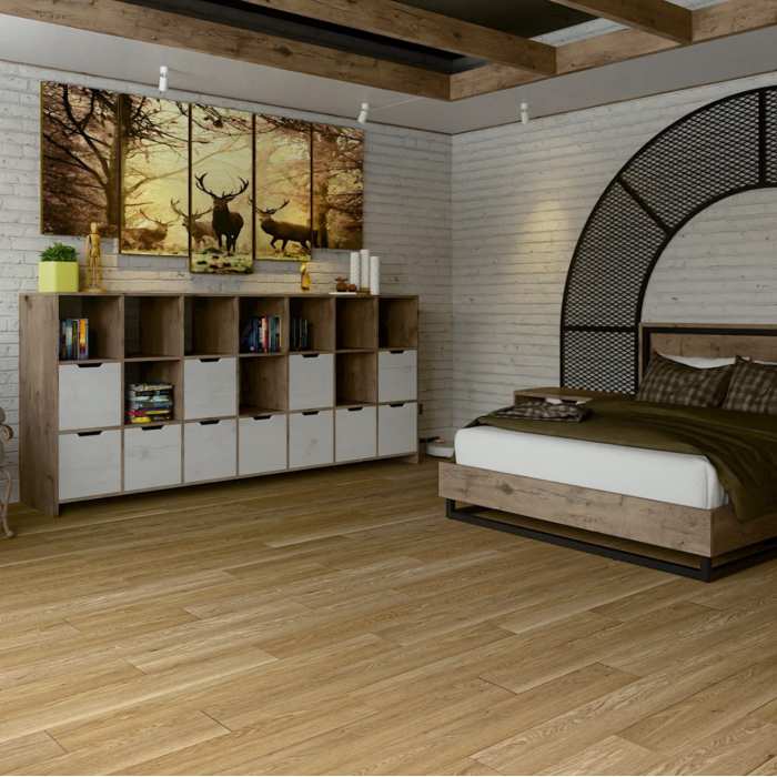 SPC ламинат Damy Floor Family Дуб Медовый DF03-F №4