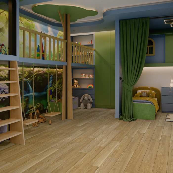 SPC ламинат Damy Floor Family Дуб Медовый DF03-F №3