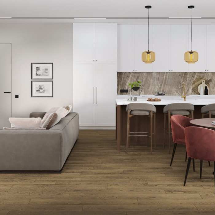 Кварцвиниловая плитка Damy Floor Family LVT Дуб Мокко 0030-6-LVT №4