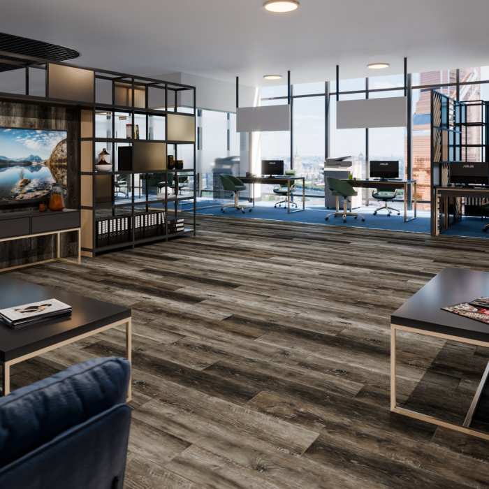 Кварцвиниловая плитка Damy Floor Family LVT Дуб Рустикальный Черный TCM369-7-LVT №4