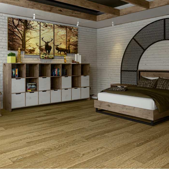 SPC ламинат Damy Floor Family Дуб Золотой 190902EL-07F №4