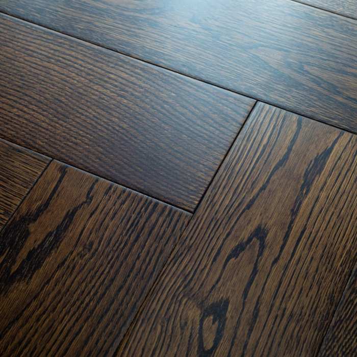Инженерная паркет «английская ёлочка» Damy Floor Luxury Каштановый №4
