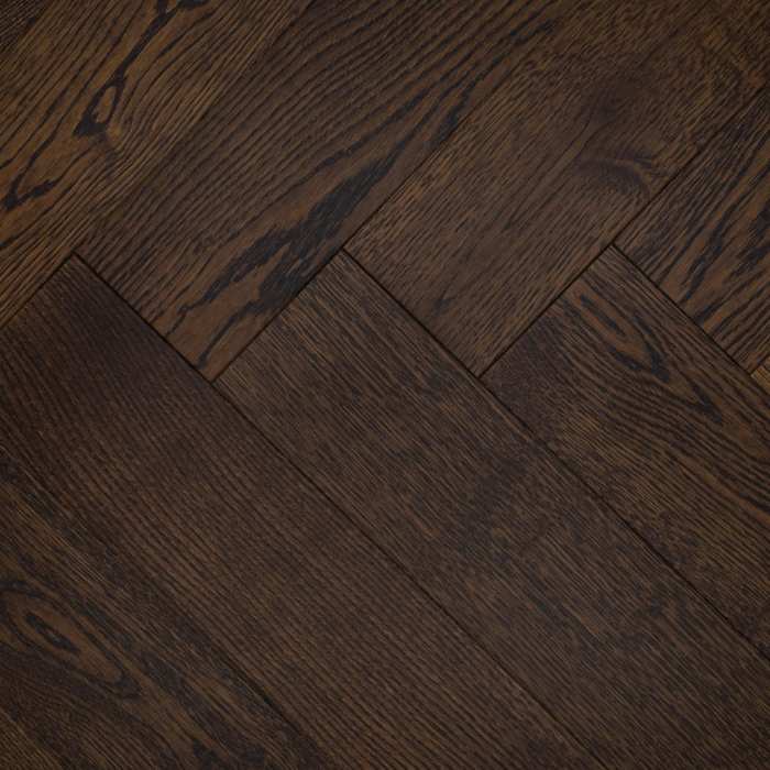 Инженерная паркет «английская ёлочка» Damy Floor Luxury Каштановый №5