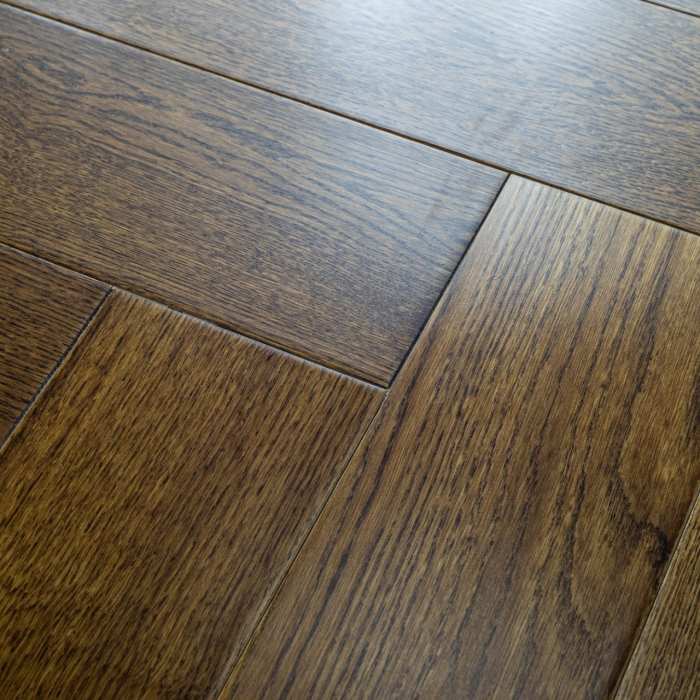 Инженерная паркет «английская ёлочка» Damy Floor Luxury Ореховый №3