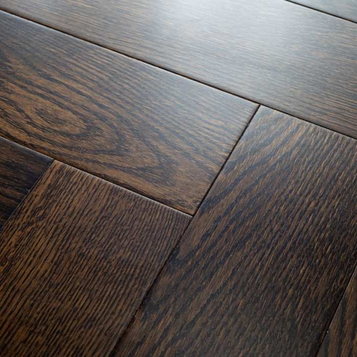 Инженерная паркет «английская ёлочка» Damy Floor Luxury Шоколадный №3