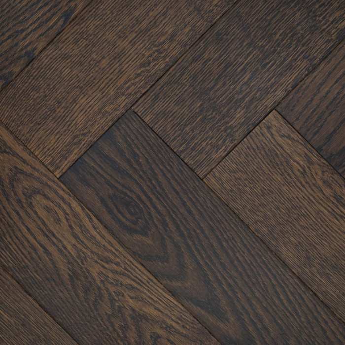 Инженерная паркет «английская ёлочка» Damy Floor Luxury Шоколадный №2