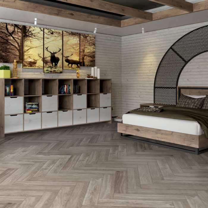 Инженерная паркет «английская ёлочка» Damy Floor Luxury Скандинавский